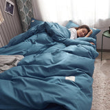 King/Queen Size Colored Duvet Cover Fitted Sheets