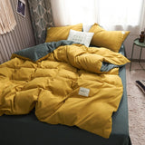 King/Queen Size Colored Duvet Cover Fitted Sheets