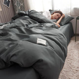 King/Queen Size Colored Duvet Cover Fitted Sheets