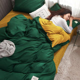 King/Queen Size Colored Duvet Cover Fitted Sheets