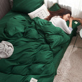 King/Queen Size Colored Duvet Cover Fitted Sheets