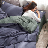 King/Queen Size Colored Duvet Cover Fitted Sheets