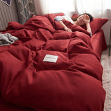 King/Queen Size Colored Duvet Cover Fitted Sheets