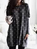 O-neck Long Sleeve Gradient Color Loose Casual Dress Women 2019 Spring Autumn Pocket Long Tops Plus Size 5xl Ladies Dresses