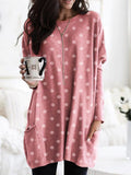 O-neck Long Sleeve Gradient Color Loose Casual Dress Women 2019 Spring Autumn Pocket Long Tops Plus Size 5xl Ladies Dresses