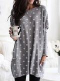 O-neck Long Sleeve Gradient Color Loose Casual Dress Women 2019 Spring Autumn Pocket Long Tops Plus Size 5xl Ladies Dresses