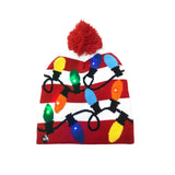 ON SALE! 2020 New Year LED Knitted Christmas Hat Beanie Light Up Illuminate Warm Hat For Kids Adults New Year Christmas Decor