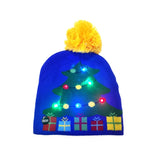 ON SALE! 2020 New Year LED Knitted Christmas Hat Beanie Light Up Illuminate Warm Hat For Kids Adults New Year Christmas Decor