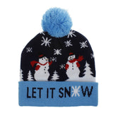 ON SALE! 2020 New Year LED Knitted Christmas Hat Beanie Light Up Illuminate Warm Hat For Kids Adults New Year Christmas Decor