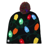 ON SALE! 2020 New Year LED Knitted Christmas Hat Beanie Light Up Illuminate Warm Hat For Kids Adults New Year Christmas Decor