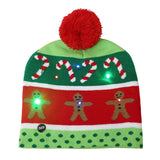 ON SALE! 2020 New Year LED Knitted Christmas Hat Beanie Light Up Illuminate Warm Hat For Kids Adults New Year Christmas Decor