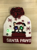 ON SALE! 2020 New Year LED Knitted Christmas Hat Beanie Light Up Illuminate Warm Hat For Kids Adults New Year Christmas Decor