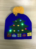 ON SALE! 2020 New Year LED Knitted Christmas Hat Beanie Light Up Illuminate Warm Hat For Kids Adults New Year Christmas Decor