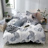 Tropical Plants Leaves 4pcs Girl Boy Kid Bed Cover Set Duvet Cover Adult Child Bed Sheet Pillowcase Comforter Bedding Set 61075