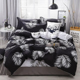 Tropical Plants Leaves 4pcs Girl Boy Kid Bed Cover Set Duvet Cover Adult Child Bed Sheet Pillowcase Comforter Bedding Set 61075