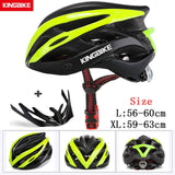 KINGBIKE Bicycle Cycling Helmets MTB Cycling Helmet Ultralight In-mold With Visor Titanium Breathable Road Mountain Bike Helmet