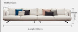 Nordic fabric sofa Simple modern self-contained small apartment  Italian minimalist 3 person living room sofa - shopwishi 