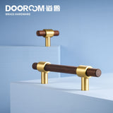 Dooroom Brass Black Walnut Furniture Handles Original Modern Nordic Pull Cupboard Wardrobe Dresser Shoe Box Drawer Cabinet Knobs
