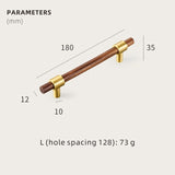 Dooroom Brass Black Walnut Furniture Handles Original Modern Nordic Pull Cupboard Wardrobe Dresser Shoe Box Drawer Cabinet Knobs