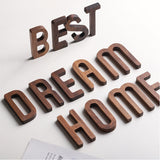8x3cm Black Walnut Wood Wooden Letters Alphabet Wedding Birthday Home Decor Letter Display Art Crafts custom wood letter