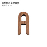 8x3cm Black Walnut Wood Wooden Letters Alphabet Wedding Birthday Home Decor Letter Display Art Crafts custom wood letter