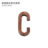 8x3cm Black Walnut Wood Wooden Letters Alphabet Wedding Birthday Home Decor Letter Display Art Crafts custom wood letter