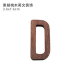 8x3cm Black Walnut Wood Wooden Letters Alphabet Wedding Birthday Home Decor Letter Display Art Crafts custom wood letter