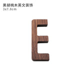 8x3cm Black Walnut Wood Wooden Letters Alphabet Wedding Birthday Home Decor Letter Display Art Crafts custom wood letter