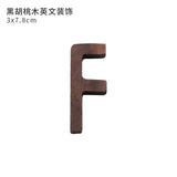 8x3cm Black Walnut Wood Wooden Letters Alphabet Wedding Birthday Home Decor Letter Display Art Crafts custom wood letter