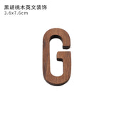 8x3cm Black Walnut Wood Wooden Letters Alphabet Wedding Birthday Home Decor Letter Display Art Crafts custom wood letter