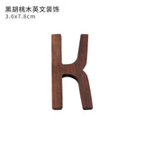 8x3cm Black Walnut Wood Wooden Letters Alphabet Wedding Birthday Home Decor Letter Display Art Crafts custom wood letter
