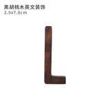 8x3cm Black Walnut Wood Wooden Letters Alphabet Wedding Birthday Home Decor Letter Display Art Crafts custom wood letter