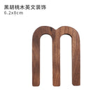 8x3cm Black Walnut Wood Wooden Letters Alphabet Wedding Birthday Home Decor Letter Display Art Crafts custom wood letter