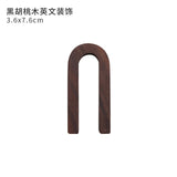 8x3cm Black Walnut Wood Wooden Letters Alphabet Wedding Birthday Home Decor Letter Display Art Crafts custom wood letter