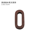 8x3cm Black Walnut Wood Wooden Letters Alphabet Wedding Birthday Home Decor Letter Display Art Crafts custom wood letter