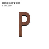 8x3cm Black Walnut Wood Wooden Letters Alphabet Wedding Birthday Home Decor Letter Display Art Crafts custom wood letter