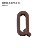 8x3cm Black Walnut Wood Wooden Letters Alphabet Wedding Birthday Home Decor Letter Display Art Crafts custom wood letter
