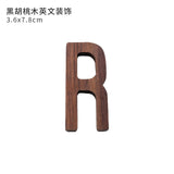 8x3cm Black Walnut Wood Wooden Letters Alphabet Wedding Birthday Home Decor Letter Display Art Crafts custom wood letter