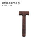 8x3cm Black Walnut Wood Wooden Letters Alphabet Wedding Birthday Home Decor Letter Display Art Crafts custom wood letter