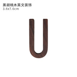 8x3cm Black Walnut Wood Wooden Letters Alphabet Wedding Birthday Home Decor Letter Display Art Crafts custom wood letter