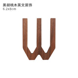 8x3cm Black Walnut Wood Wooden Letters Alphabet Wedding Birthday Home Decor Letter Display Art Crafts custom wood letter