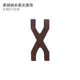 8x3cm Black Walnut Wood Wooden Letters Alphabet Wedding Birthday Home Decor Letter Display Art Crafts custom wood letter