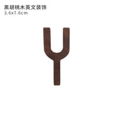 8x3cm Black Walnut Wood Wooden Letters Alphabet Wedding Birthday Home Decor Letter Display Art Crafts custom wood letter