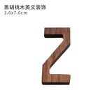 8x3cm Black Walnut Wood Wooden Letters Alphabet Wedding Birthday Home Decor Letter Display Art Crafts custom wood letter