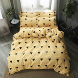 Cartoon Cats Printed 4pcs Girl Boy Kid Bed Cover Set Duvet Cover Adult Child Bed Sheets Pillowcases Comforter Bedding Set 61034