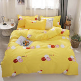Cartoon Cats Printed 4pcs Girl Boy Kid Bed Cover Set Duvet Cover Adult Child Bed Sheets Pillowcases Comforter Bedding Set 61034