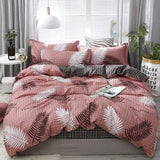 Cartoon Cats Printed 4pcs Girl Boy Kid Bed Cover Set Duvet Cover Adult Child Bed Sheets Pillowcases Comforter Bedding Set 61034