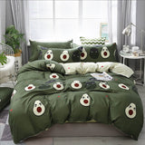 Cartoon Cats Printed 4pcs Girl Boy Kid Bed Cover Set Duvet Cover Adult Child Bed Sheets Pillowcases Comforter Bedding Set 61034