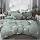 Cartoon Cats Printed 4pcs Girl Boy Kid Bed Cover Set Duvet Cover Adult Child Bed Sheets Pillowcases Comforter Bedding Set 61034