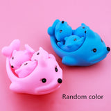 Cute Lovely Mummy And Baby Rubber Race Squeaky Ducks Family Bath Toy Kid Game Toys 1 Big 3 Small Duck Animal king Shower Toy